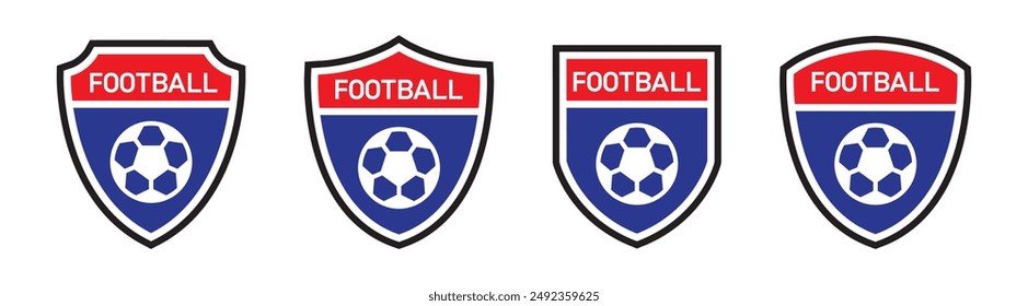 Logo del equipo de fútbol, Icono del logo del fútbol, Ilustración vectorial