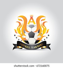 Football Team Logo Vector With A Initial