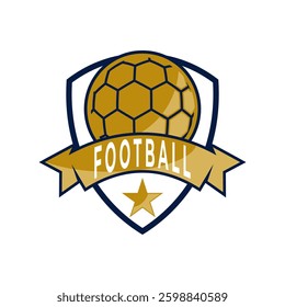 Football team simple logo design emblem