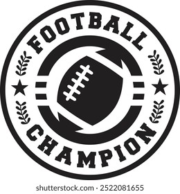 Football Team, Sport, Football Champion, Championship, American Football, Spieler, Teamkollegen Name, Namensschild, Vektorgrafik, Silhouette, Logo