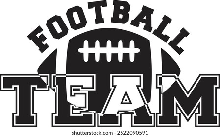 Football, Team, Sport, Football Team, Championship, American Football, Spieler, Teamkollegen Name, Abzeichen, Vektorgrafik, Silhouette, Logo