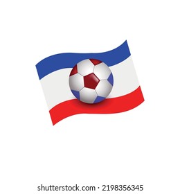 football  team with  vactor flag