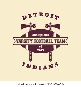 Football team vintage emblem, logo, badge, vector illustration, eps10, easy to edit