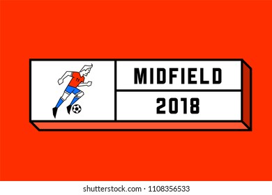 Football Template, Vector Flat Design