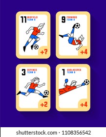 Football Template, Vector Flat Design