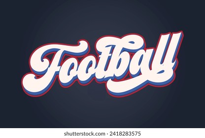 Football text effect vector. Editable college t-shirt design printable text effect vector.