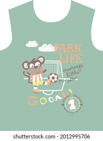 Texto de fútbol con ilustraciones vectoriales. Para impresiones de camisetas y otros usos