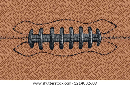 Football Texture with Black Laces
