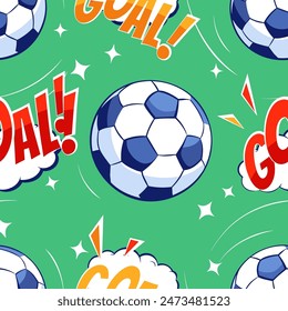 Football theme seamless pattern , game, 2024, soccer, championship, euro, vector