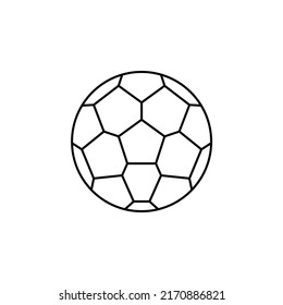 Football Thin Line Icon Vector Illustration Logo Template. Suitable For Many Purposes.