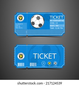 Football Ticket Card Retro design
