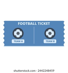 Football ticket icon cartoon vector. Match cup card. Final sport play