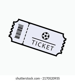 Icono de tickets de fútbol. Términos del partido de observación, entrada de elementos del estadio de símbolos - vector.