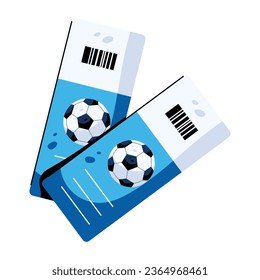 Football tickets trendy flat style icon 