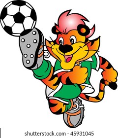 football tiger vector
