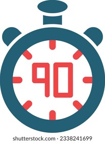 Football Time Glyph Two Color Icon For Personal And Commercial Use.
