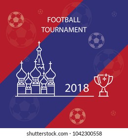 Football Tournament 2018 vector illustration eps10