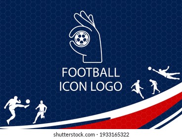 football tournament background with abstract soccer ball