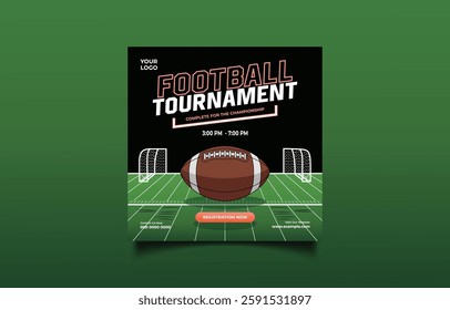 Football Tournament Championship Poster with Registration Details