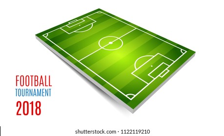 Football tournament, cup 2018. Soccer championship background design. Element for design cards, invitations, gift cards, flyers, brochures Vector illustration