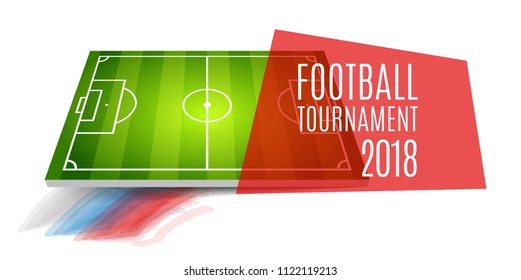 Football tournament, cup 2018. Soccer championship background design. Element for design cards, invitations, gift cards, flyers, brochures Vector illustration