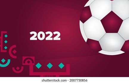 Football Tournament, Football Cup, Background Design Template, Vector Illustration, 2022