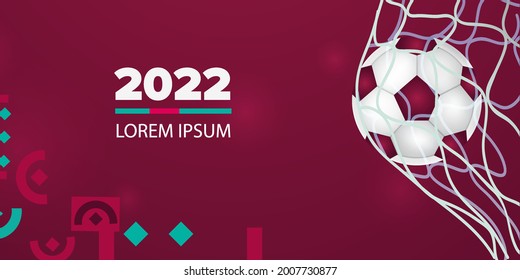 Football Tournament, Football Cup, Background Design Template, Vector Illustration, 2022