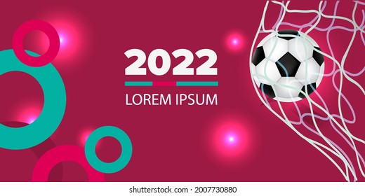 Football Tournament, Football Cup, Background Design Template, Vector Illustration, 2022