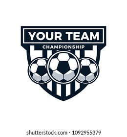 Football Tournament Emblem Logo Icon Vector