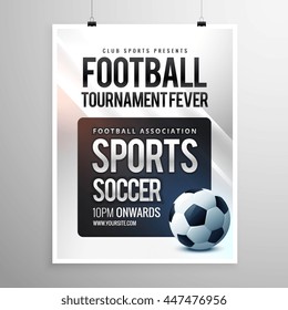 football tournament flyer invitation template