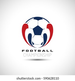 Football Tournament Icon. Soccer Logo Vector Illustration. Sport Poster Concept.