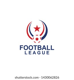 Football Tournament Logo Template Design Stock Vector (Royalty Free ...