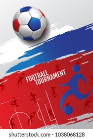 Football tournament, Soccer, cup, Design Background Template, Vector Illustration.