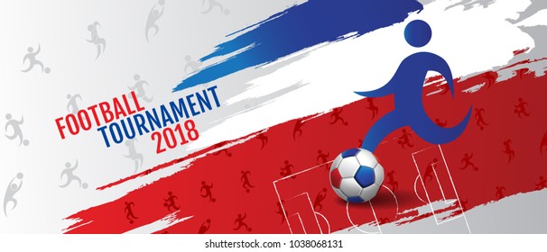 Football tournament, Soccer, cup, Design Background Template, Vector Illustration.