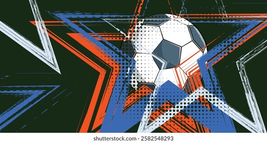 Football ,tournament, Soccer, cup, Design Background Template, Vector Illustration