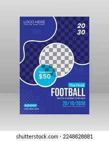 Football Tournament or Soccer League Championship Flyer and Poster Banner for Sport Events