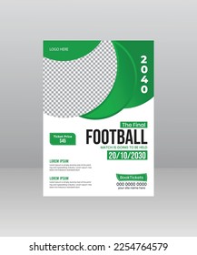 Football Tournament or Soccer League Championship Flyer and Poster Banner for Sport Events
