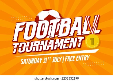 Football tournament, sport event background design template easy to customize simple and elegant design