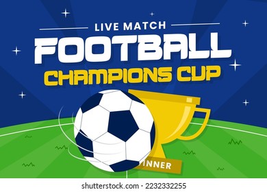 Football tournament, sport event background design template easy to customize simple and elegant design