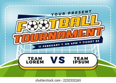 Football tournament, sport event background design template easy to customize simple and elegant design