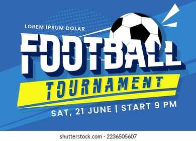 Football tournament, sport event background design template easy to customize simple and elegant design