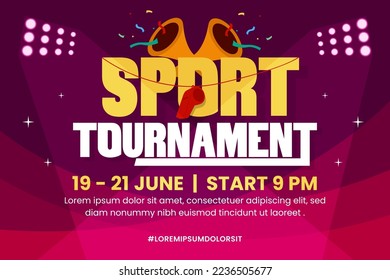 Football tournament, sport event background design template easy to customize simple and elegant design