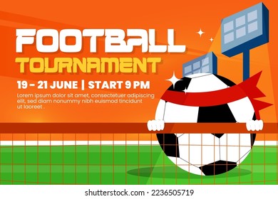 Football tournament, sport event background design template easy to customize simple and elegant design