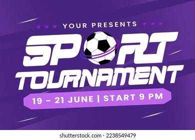 Football tournament, sport event background design template easy to customize simple and elegant design