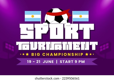 Football tournament, sport event background design template easy to customize simple and elegant design