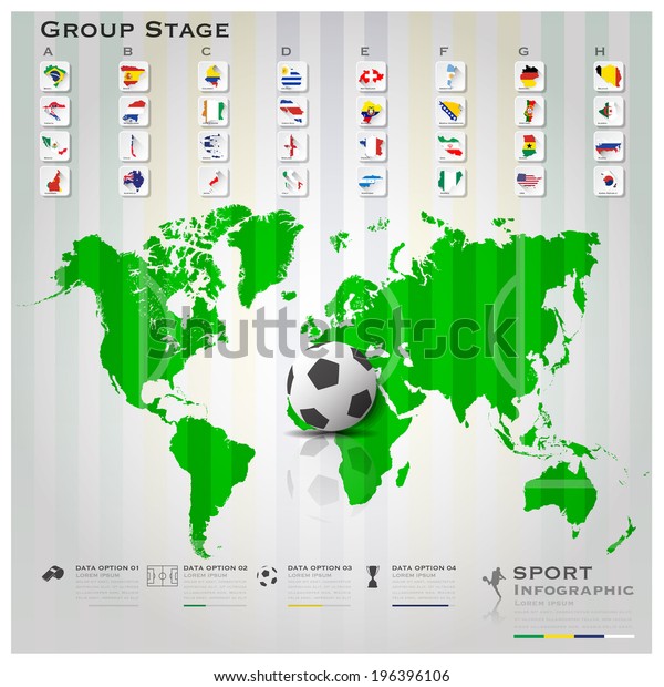 Football Tournament Sport Infographic Background Design Stock Vector ...