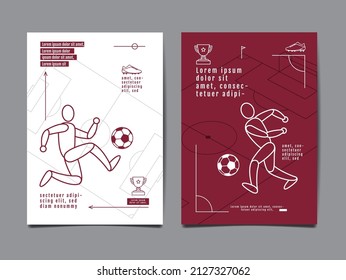 Football Tournament, Sport layout design , soccer , background Illustration.