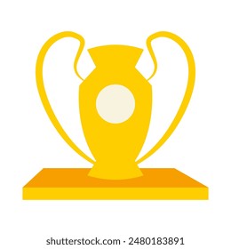 football tournament trophy icon object cartoon, sticker flat vector