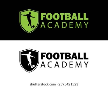 Football Training Academy Logo Design. Sport Vector Illustration