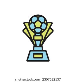 Football Trophy Icon Vector 